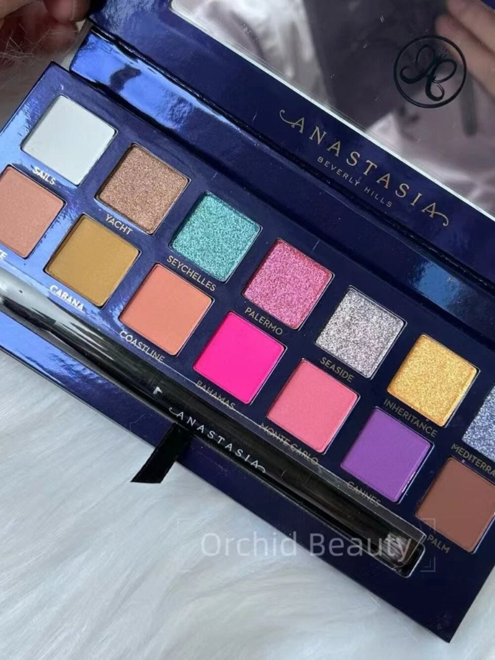 New Anastasia Riviera Palette & Brush Full Size~Limited Edition~Rare
